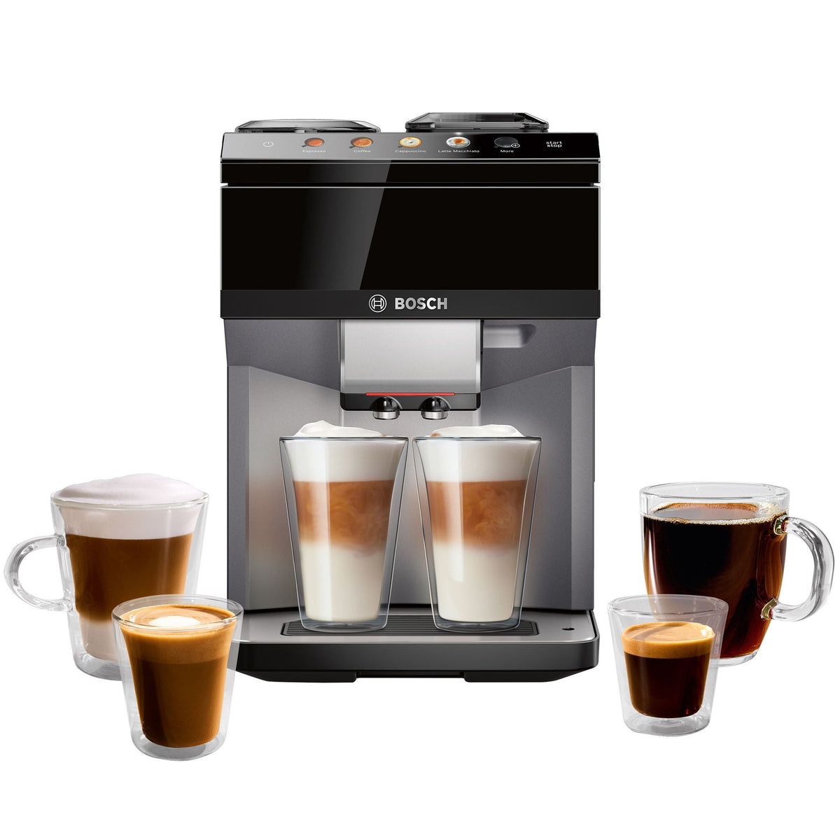Bosch 500 Series Fully Automatic Espresso and Coffee Machine, Dark Silver