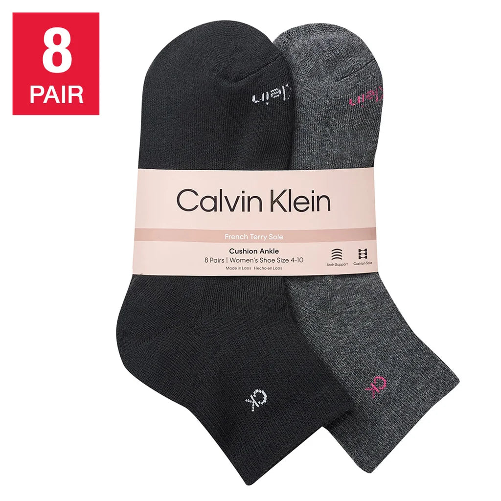 Calvin Klein Women's High Quarter Sock, 8-pair - image 3