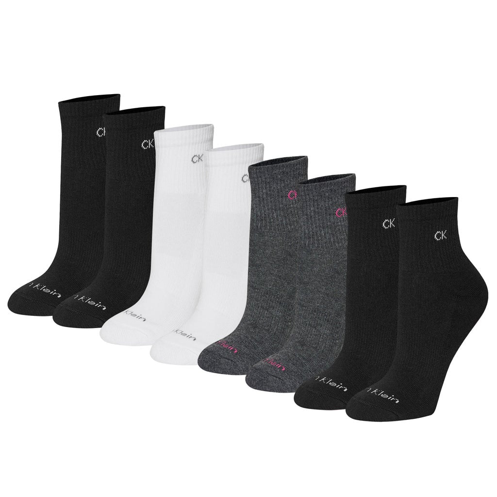 Calvin Klein Women's High Quarter Sock, 8-pair - image 4