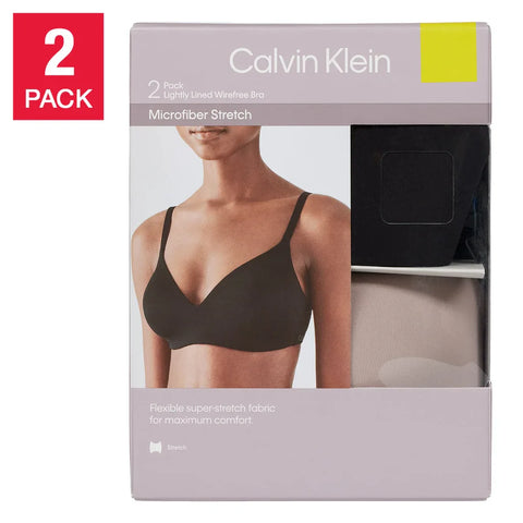 Calvin Klein Women’s Wirefree Bra, 2-pack