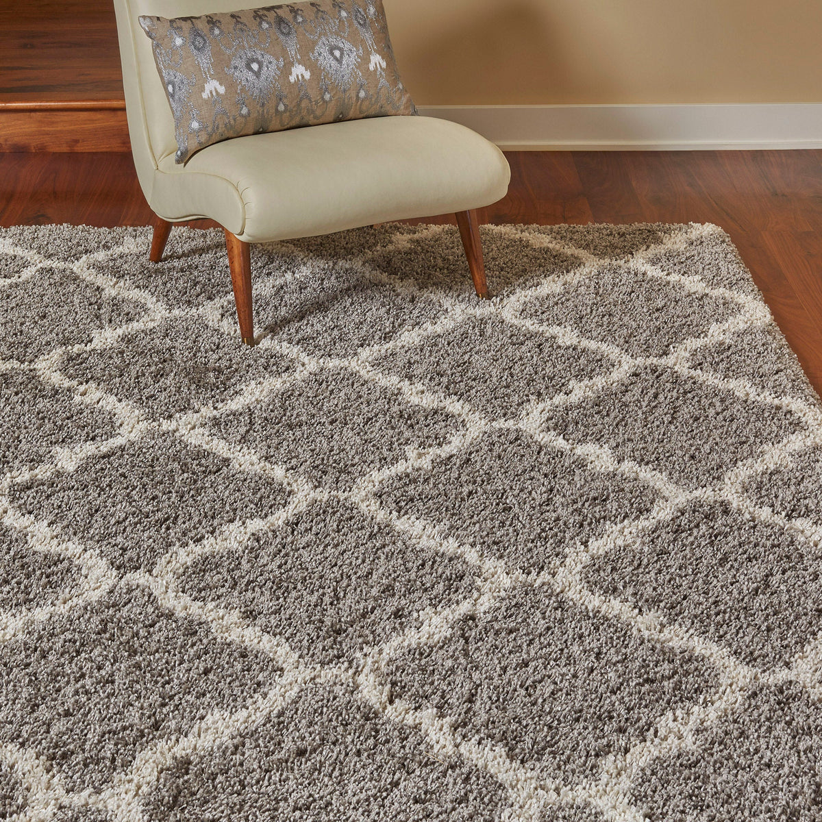 Thomasville Marketplace Luxury Shag Rug Collection, Trellis, 9'5” x 13'