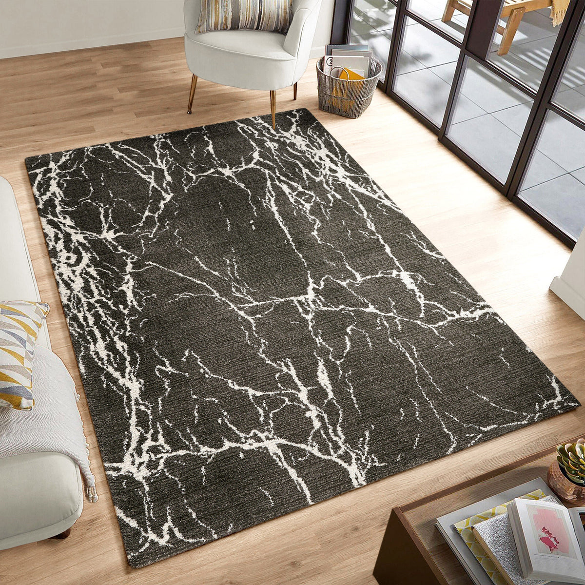 Foxwood Cozy Area Rug Collection, Radley Charcoal