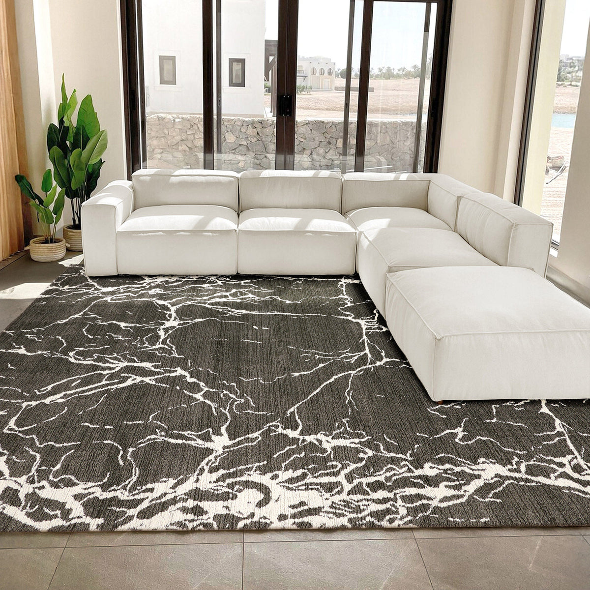 Foxwood Cozy Area Rug Collection, Radley Charcoal