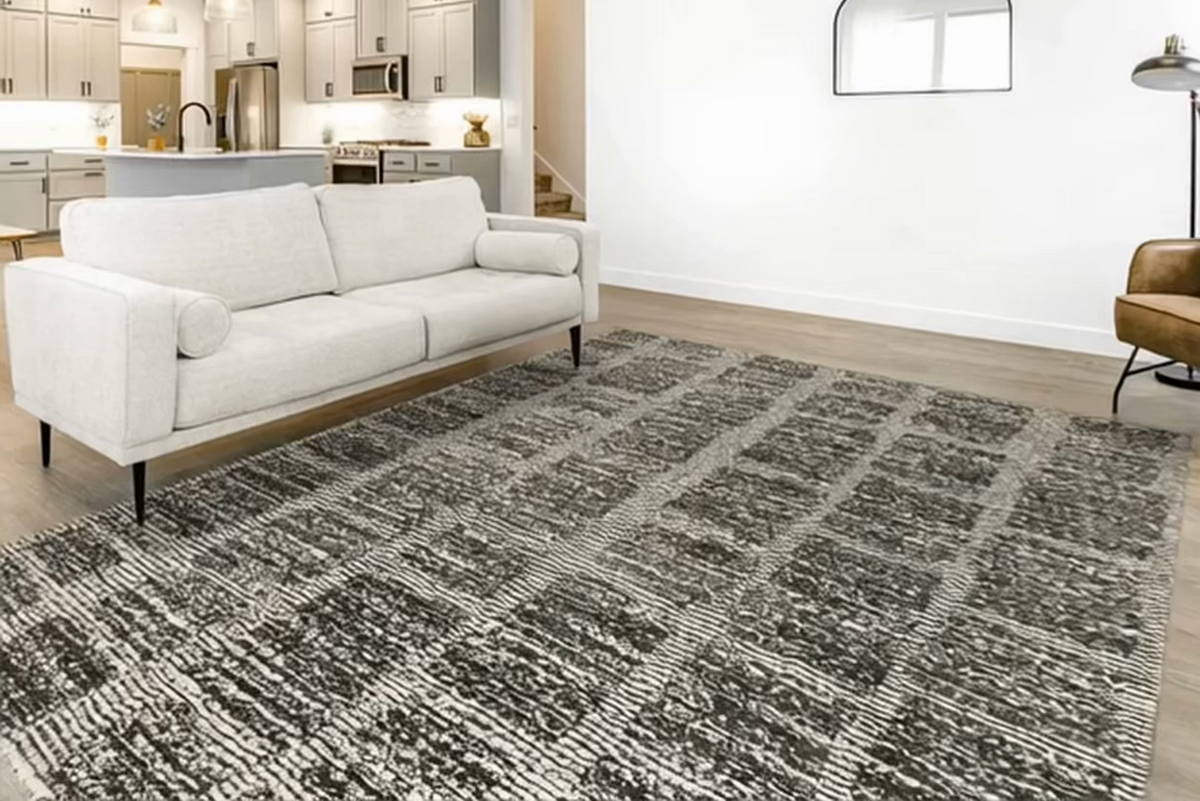 Foxwood Cozy Area Rug Collection, Alva Cream Charcoal