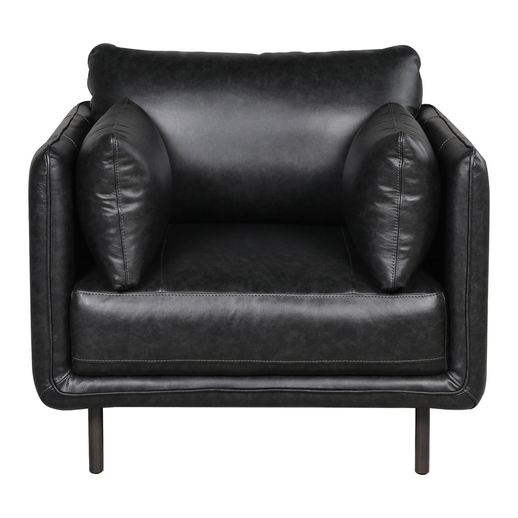 Simone Top Grain Leather Sofa with Two Matching Chairs