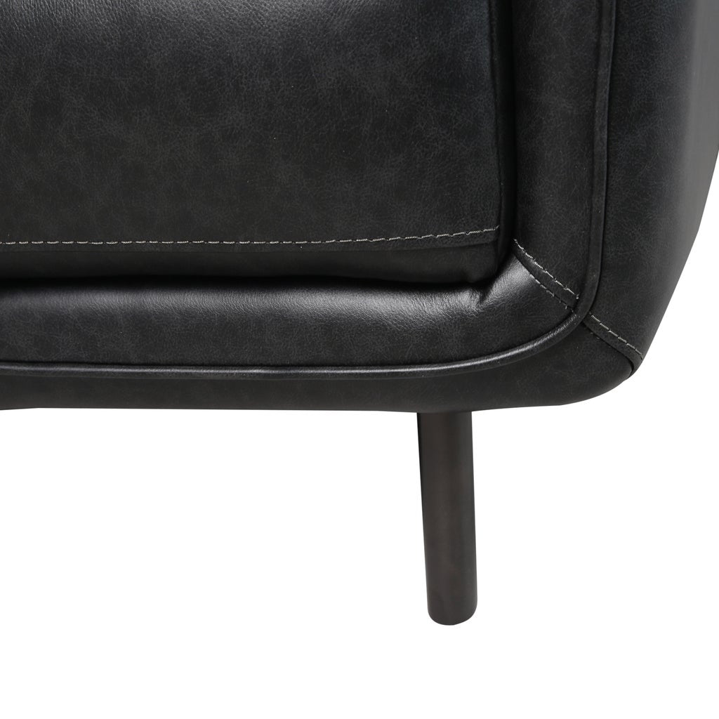 Simone Top Grain Leather Sofa with Two Matching Chairs