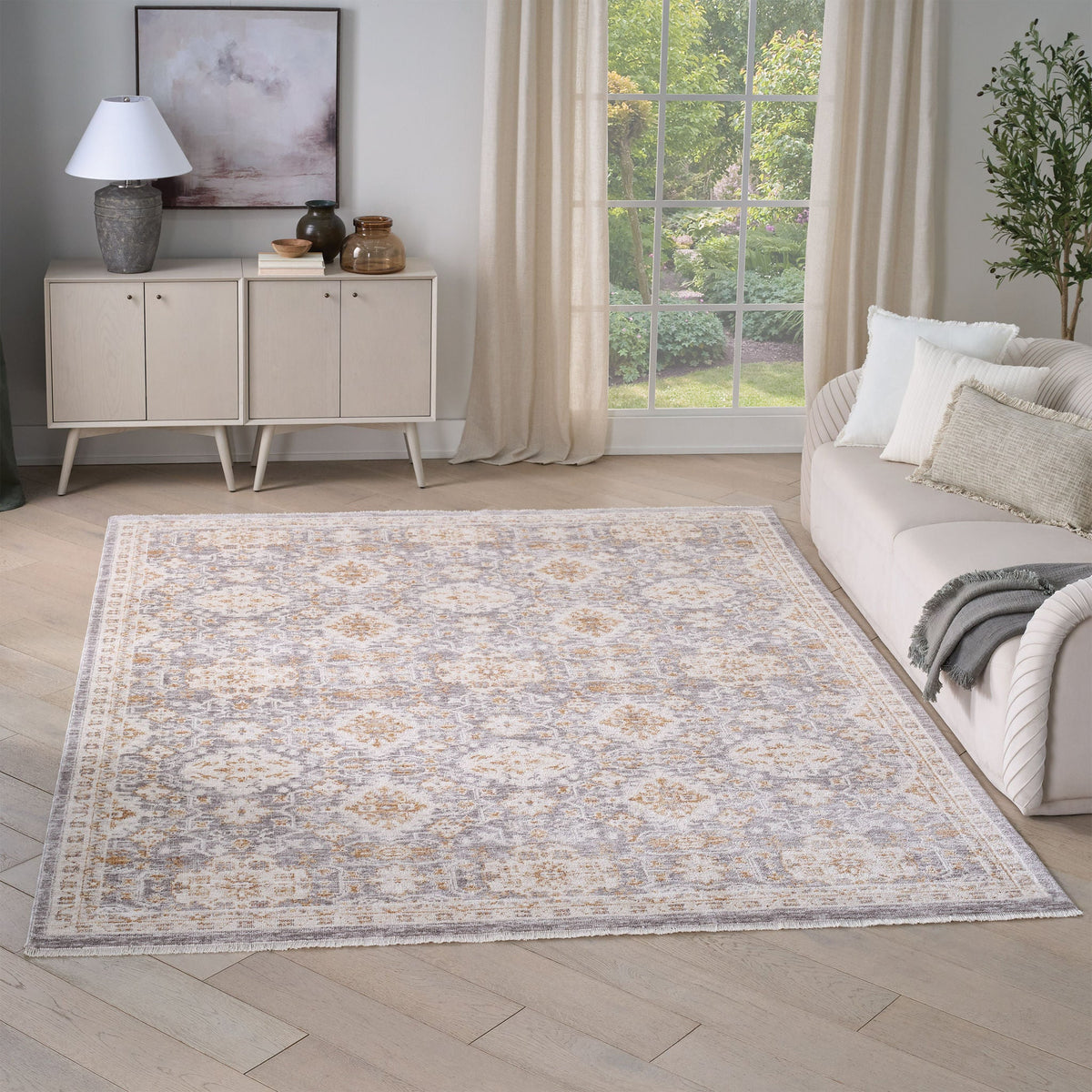 Nourison Hastings Area Rug Collection, Cian Ivory/Gray