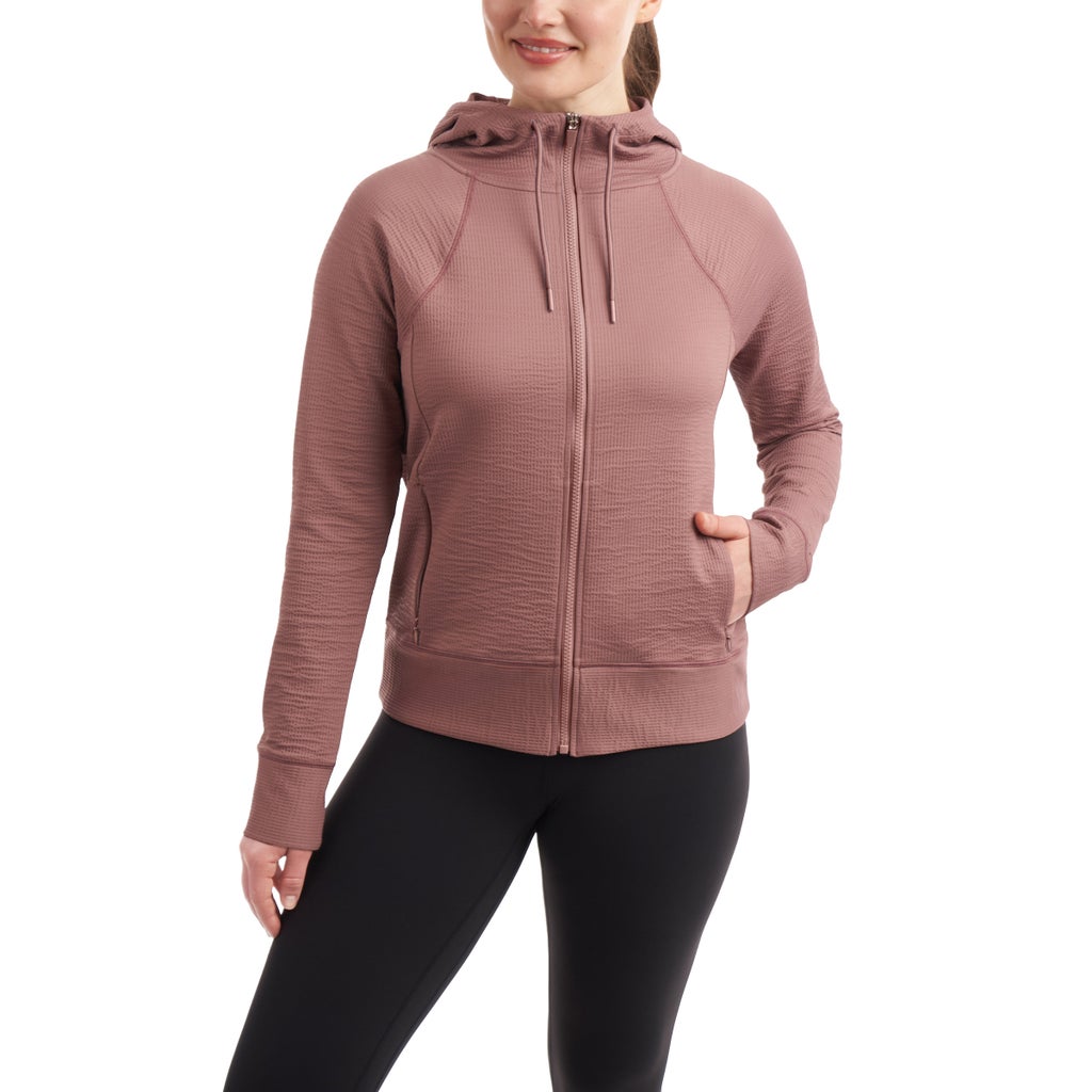 [color:pink] Kirkland Signature Women's Ottoman Full-Zip Jacket - Pink - image 9