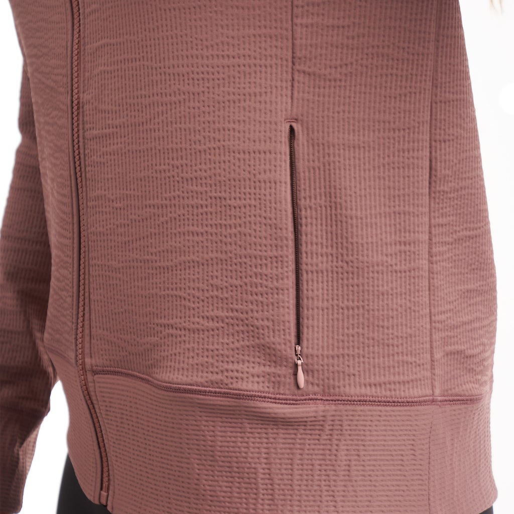 [color:pink] Kirkland Signature Women's Ottoman Full-Zip Jacket - Pink - image 13