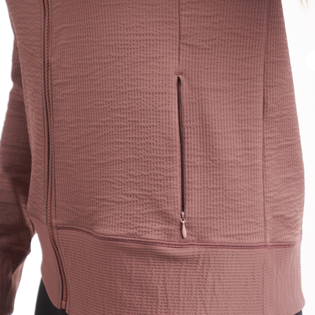 [color:pink] Kirkland Signature Women's Ottoman Full-Zip Jacket - Pink - image 5