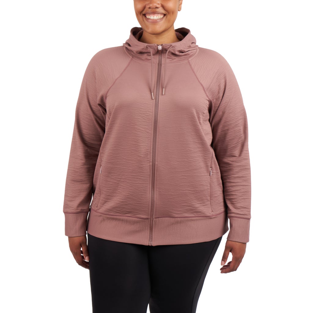 [color:pink] Kirkland Signature Women's Ottoman Full-Zip Jacket - Pink - image 14