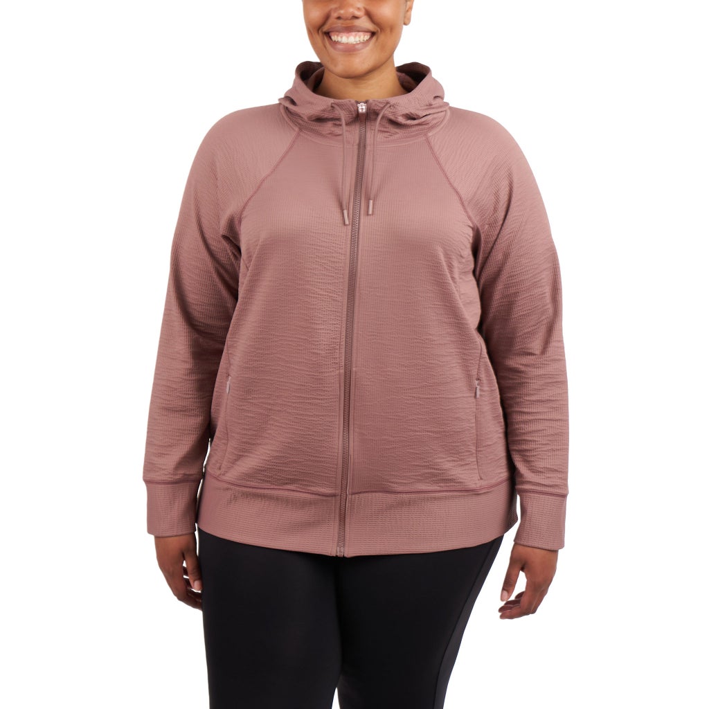 [color:pink] Kirkland Signature Women's Ottoman Full-Zip Jacket - Pink - image 6