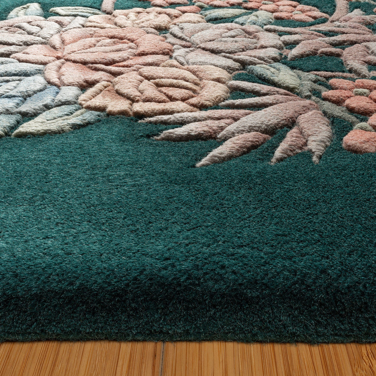 Pagoda Hand Knotted Rug Collection, Jasmin, Green