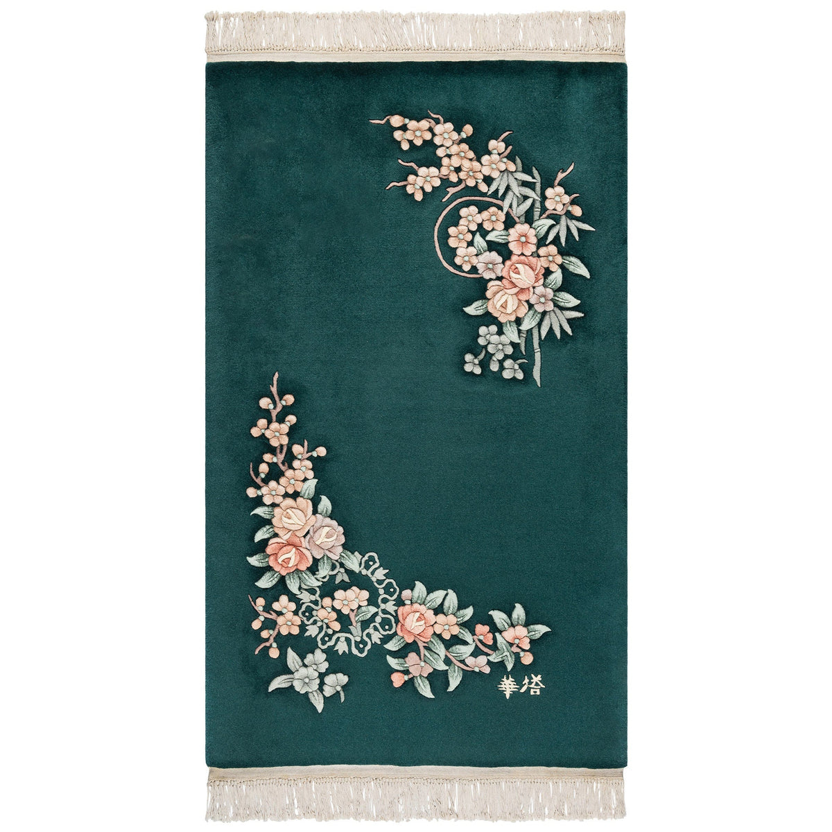 Pagoda Hand Knotted Rug Collection, Jasmin, Green