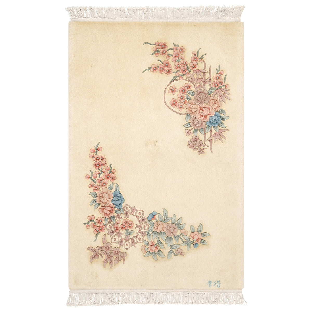 Pagoda Hand Knotted Rug Collection, Jasmin, Ivory