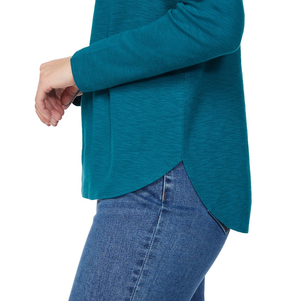[color:brown] Kirkland Signature Women's Long Sleeve Slub Tee, 2-Pack - Brown - image 10