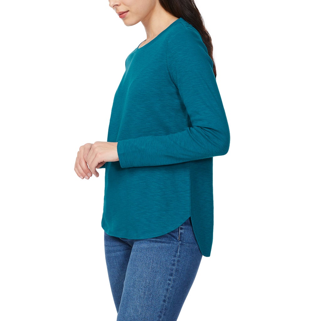 [color:brown] Kirkland Signature Women's Long Sleeve Slub Tee, 2-Pack - Brown - image 13
