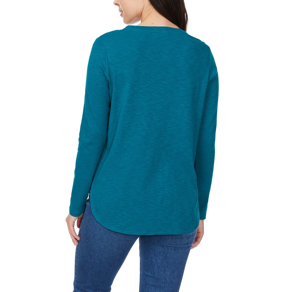 Kirkland Signature Women's Long Sleeve Slub Tee, 2-Pack - image 7