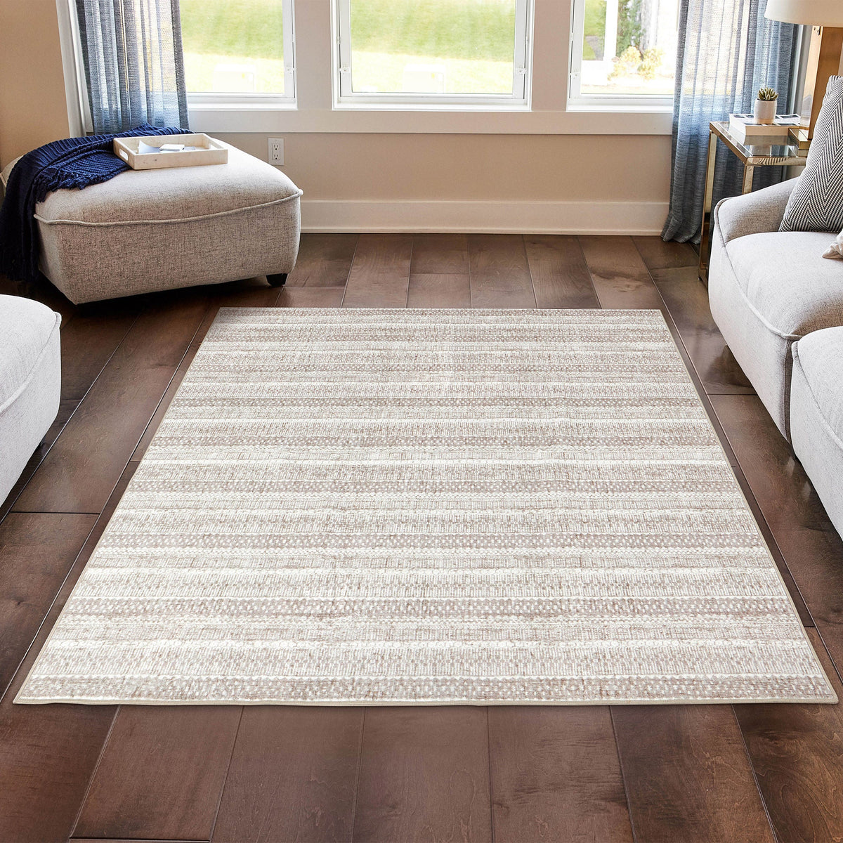 Wyatt & Ash Washable Indoor Area Rug, Oakley 6'6" x 9'6"