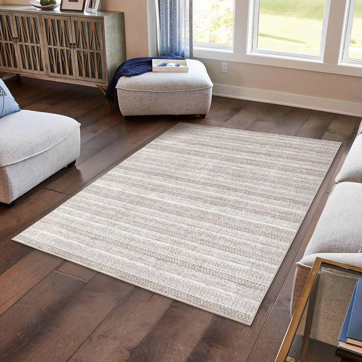 Wyatt & Ash Washable Indoor Area Rug, Oakley 6'6" x 9'6"