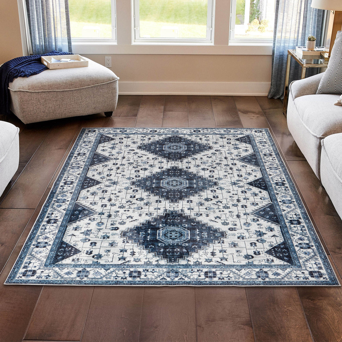 Wyatt & Ash Washable Indoor Area Rug, Cyrus 6'6" x 9'6"
