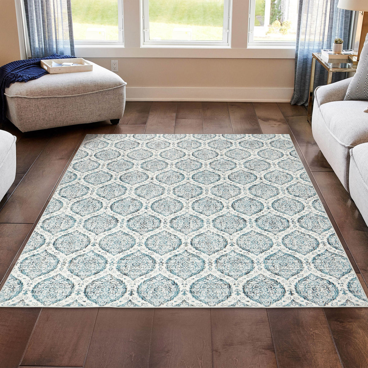 Wyatt & Ash Washable Indoor Area Rug, Alisha 6'6" x 9'6"
