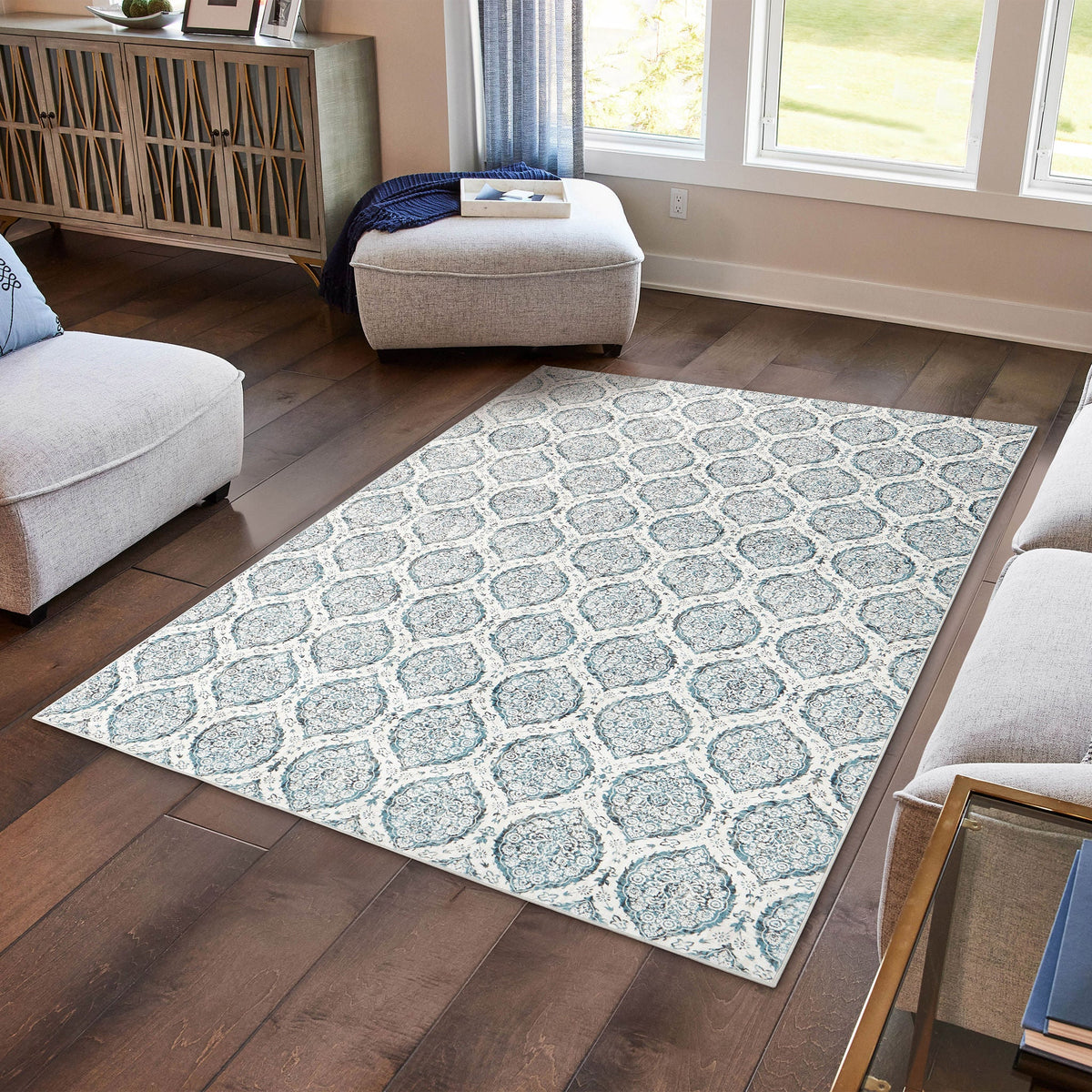 Wyatt & Ash Washable Indoor Area Rug, Alisha 6'6" x 9'6"