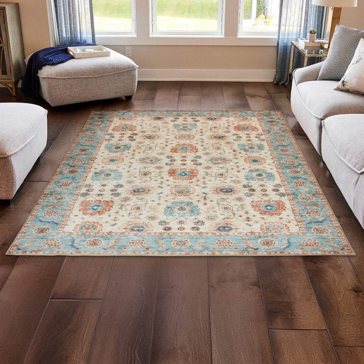 Wyatt & Ash Washable Indoor Area Rug, Dalileh 7'10" x 10'