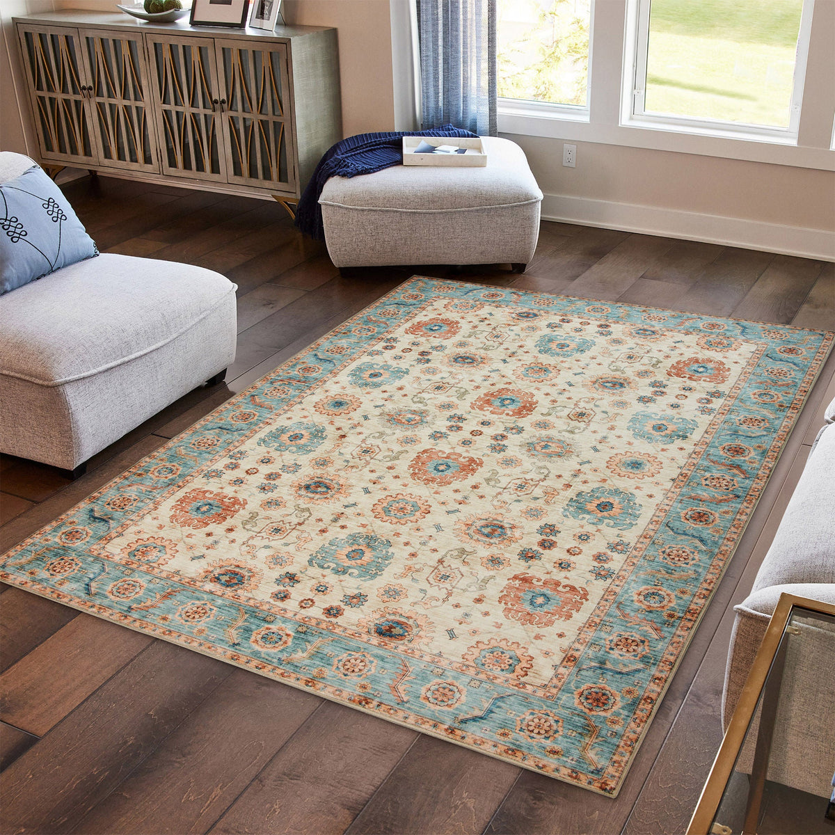 Wyatt & Ash Washable Indoor Area Rug, Dalileh 7'10" x 10'