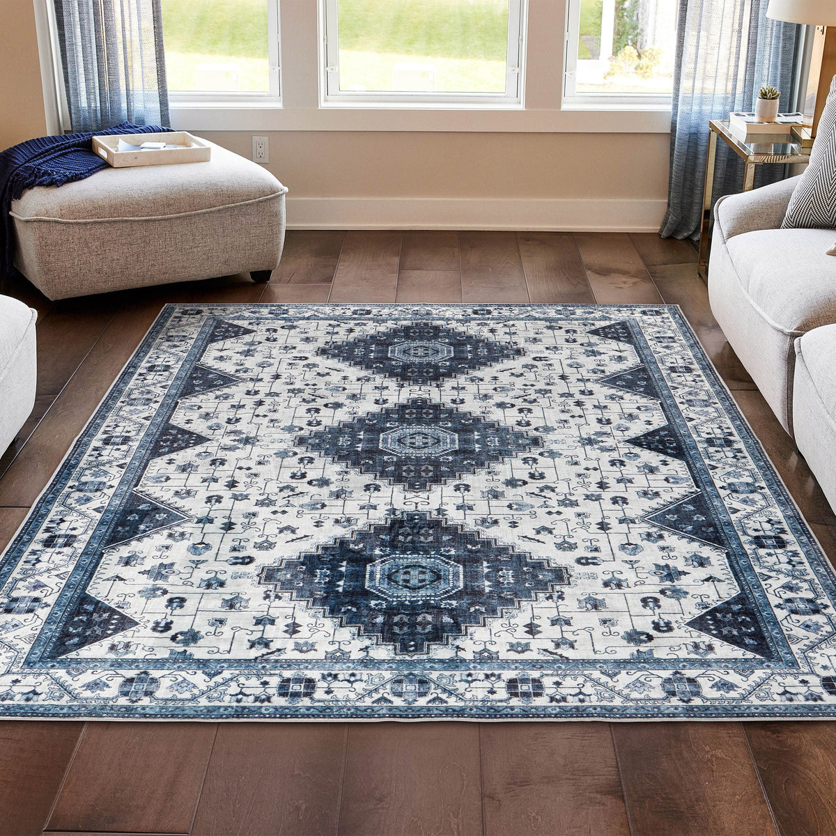 Wyatt & Ash Washable Indoor Area Rug, Cyrus 7'10" x 10'