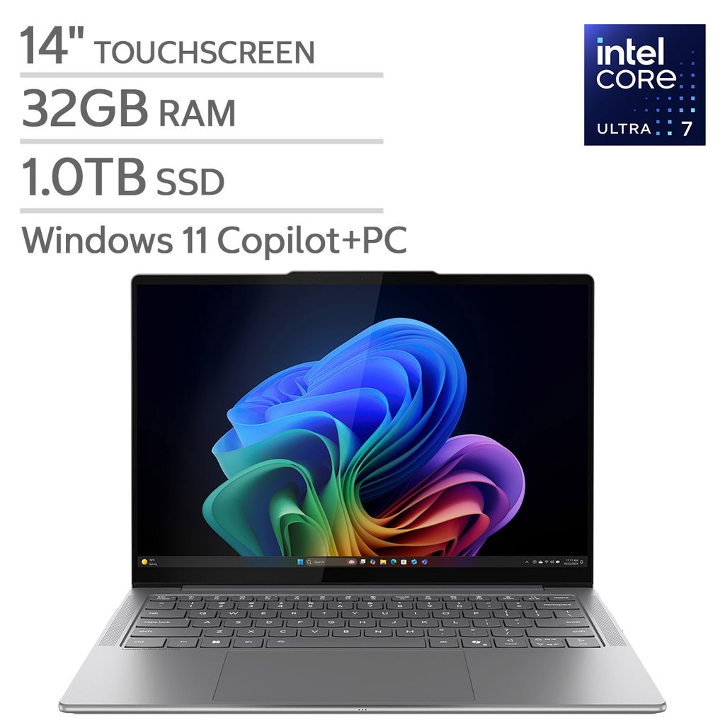 Lenovo Slim 7i 14" OLED Touchscreen Copilot+ PC - Aura Edition - Intel Core Ultra 7 Processor 258V - Windows 11 - 32 GB RAM - 1TB SSD – image 1