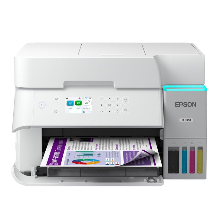 Epson EcoTank ET-3958 Wireless All-in-One Color Supertank Printer, White – image 2
