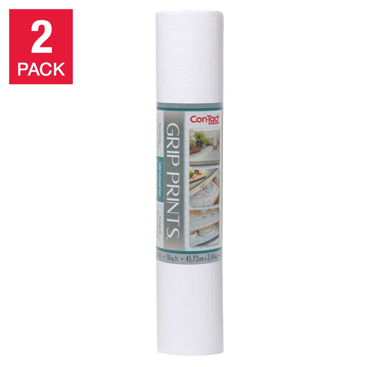 Con-Tact Grip Prints Shelf Liner, 2-pack