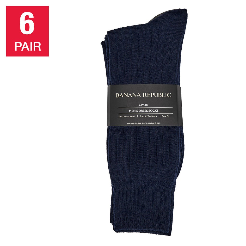 [color:blue] Banana Republic Men's Dress Sock, 6-pair - Blue - image 1