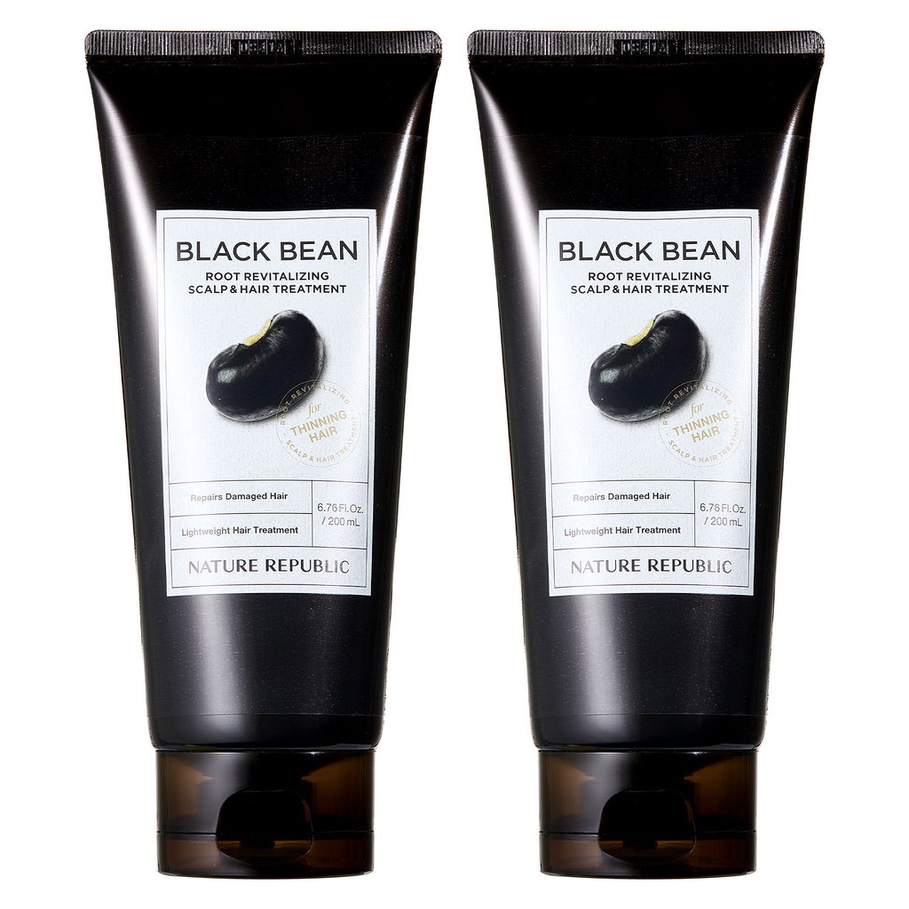 Nature Republic Black Bean Root Revitalizing Scalp & Hair Treatment, 6.76 fl oz, 2-pack - product image