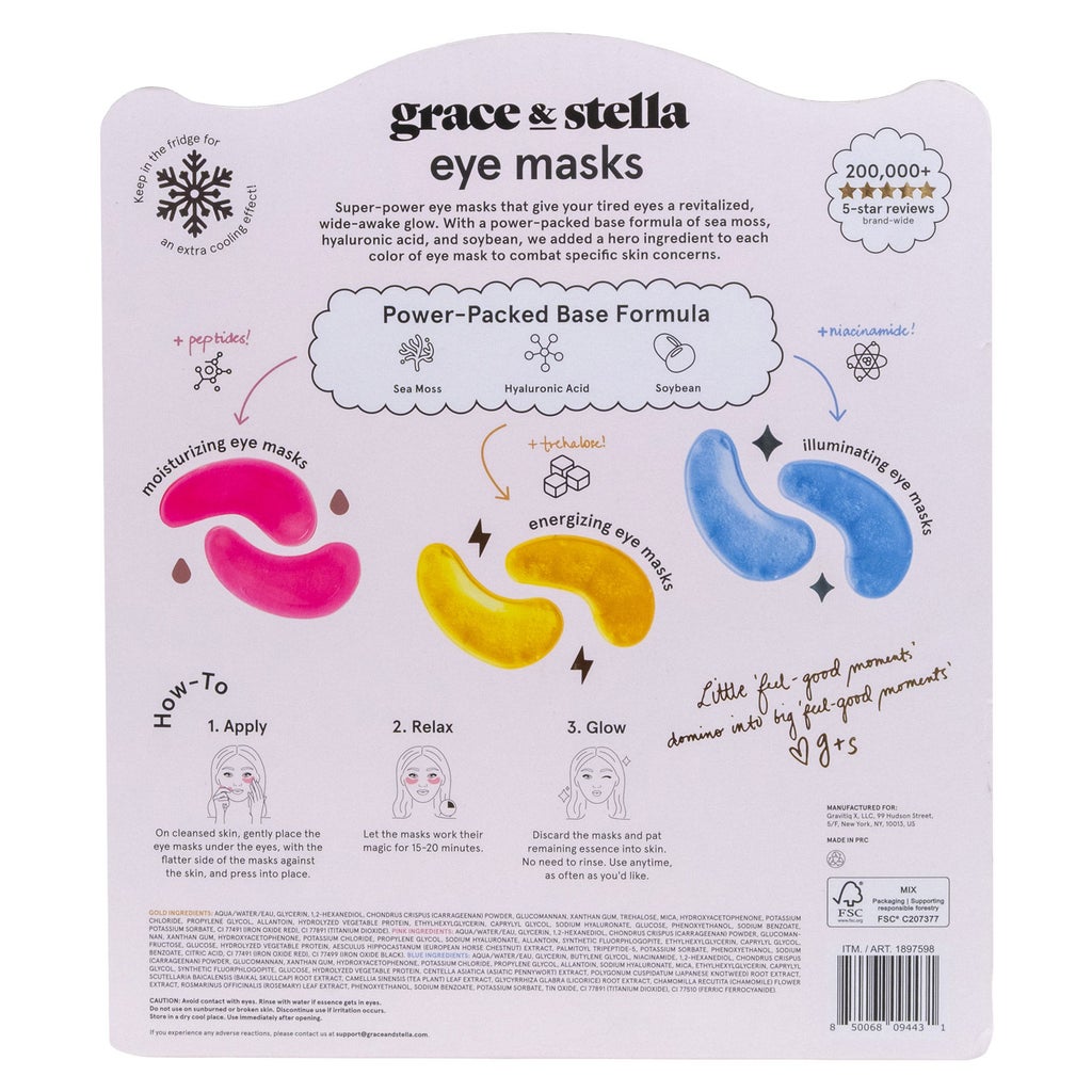 Grace & Stella Under Eye Masks, Under Eye Patches Combo Pack, 24-count - product image