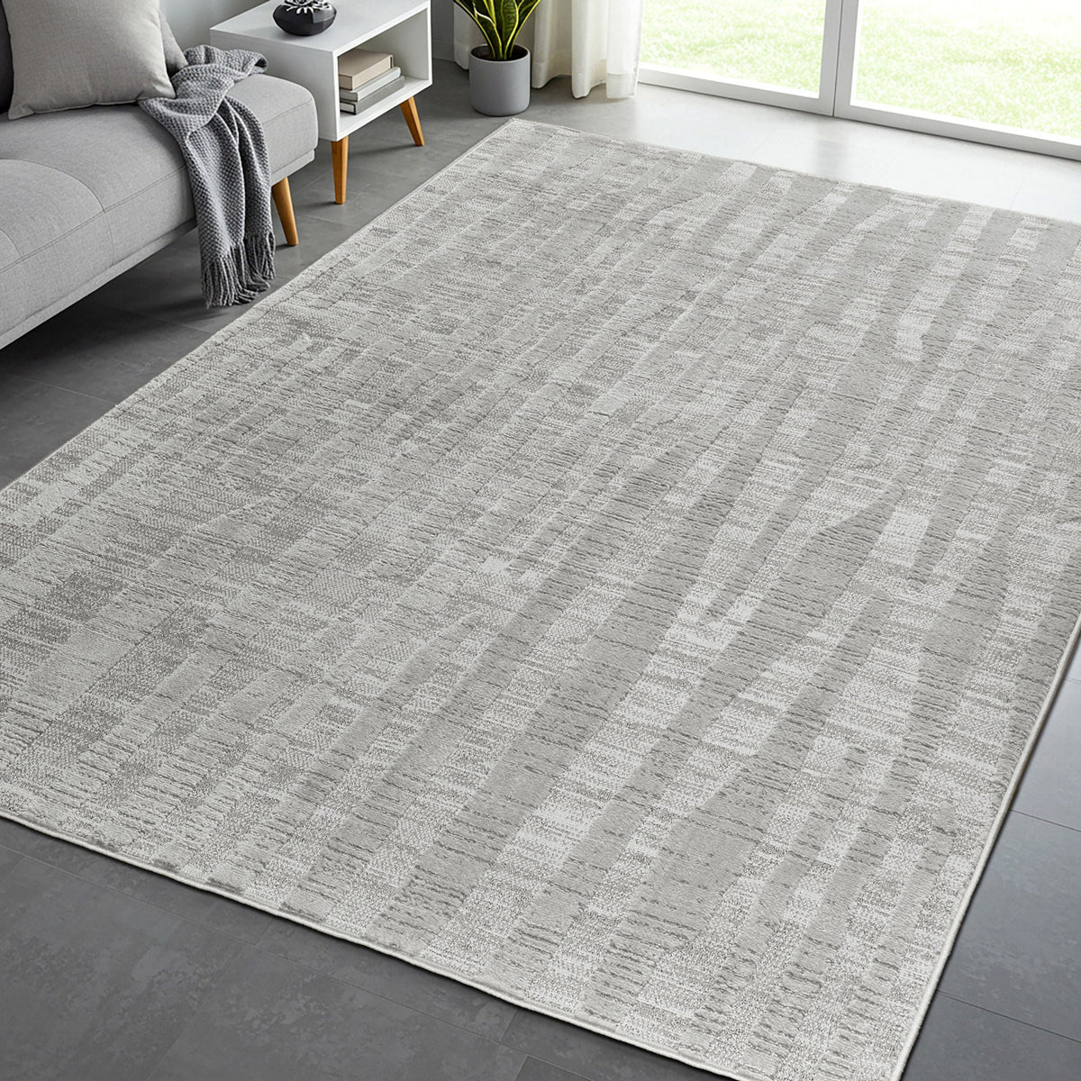 Illume Area Rug Collection, Abusir Gray