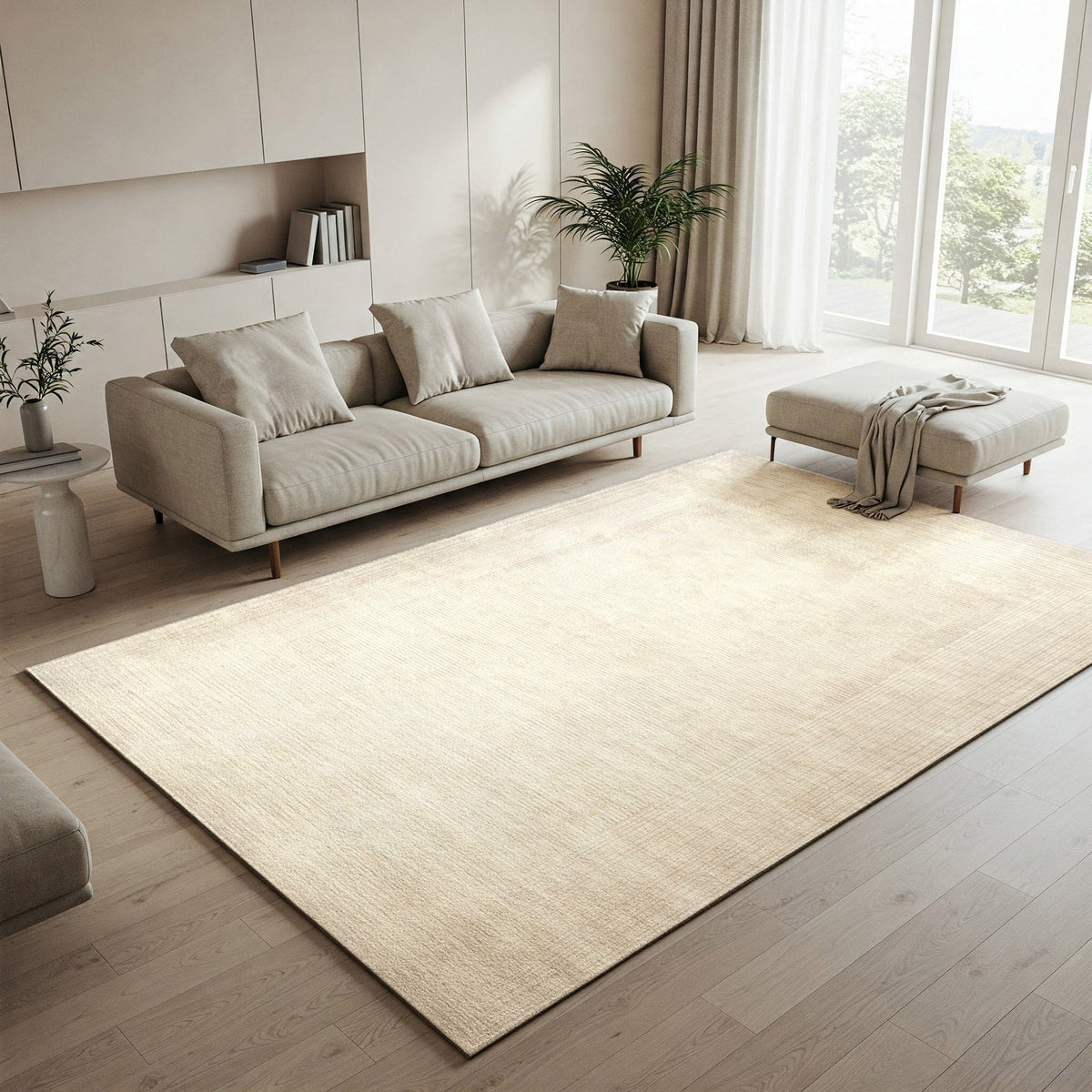 Hampton Court Area Rug Collection, Gaspar Ivory