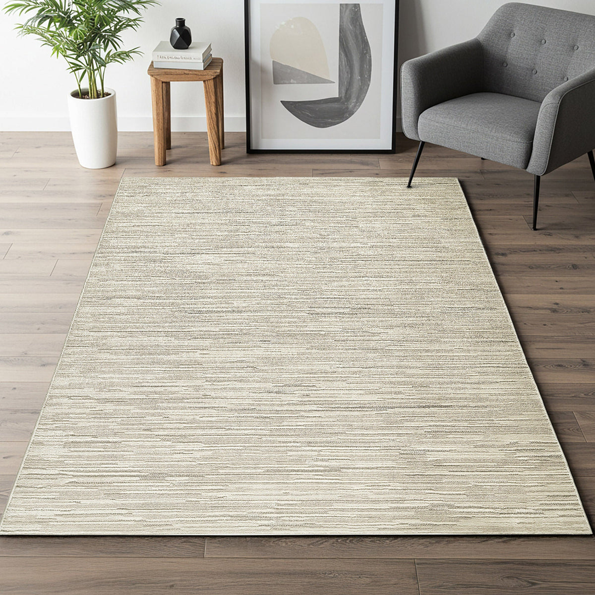 Illume Area Rug Collection, Napat Ivory Beige