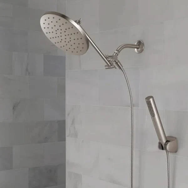 Delta adjustable shower head with hand shower