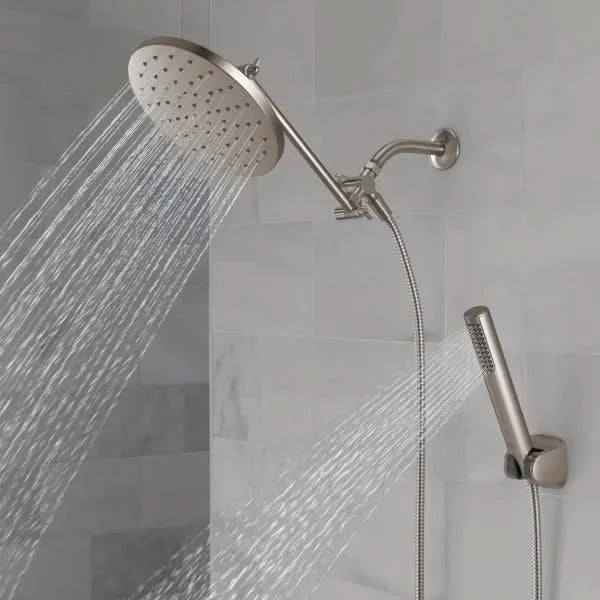 Delta adjustable shower head with hand shower
