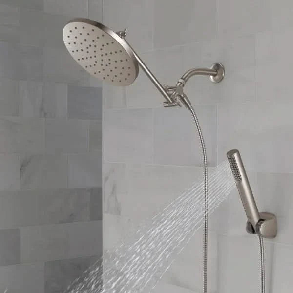 Delta adjustable shower head with hand shower