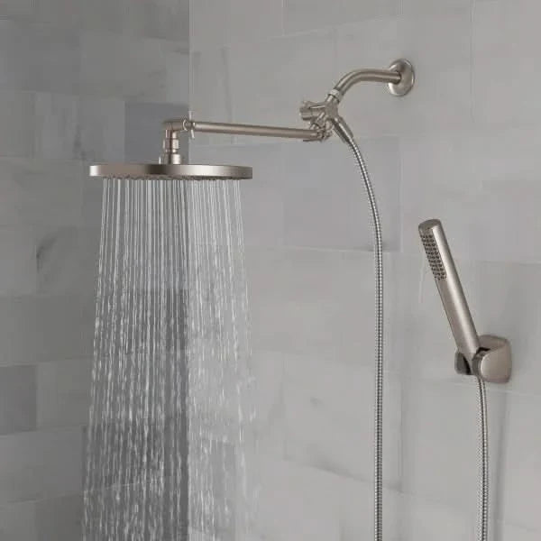 Delta adjustable shower head with hand shower
