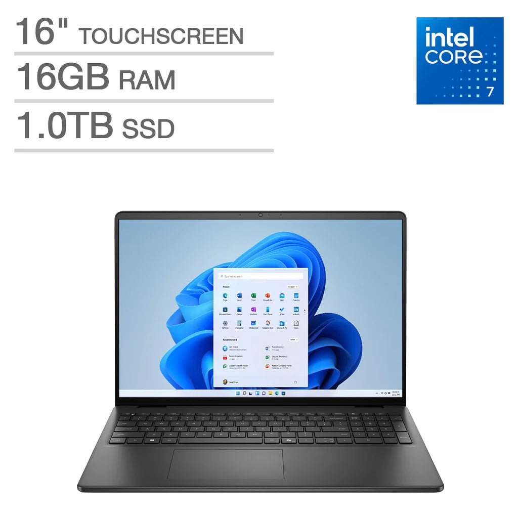Dell 16" Touchscreen Laptop - Intel Core 7 150U - 1920 x 1200 - 16GB RAM - 1TB SSD - Windows 11 – image 1
