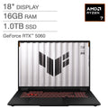 ASUS TUF 18" Gaming Laptop - AMD Ryzen 7 260 - GeForce RTX 5060, FHD+ 144Hz/3ms Display - 16GB RAM, 1TB SSD, Windows 11 Home – image 1