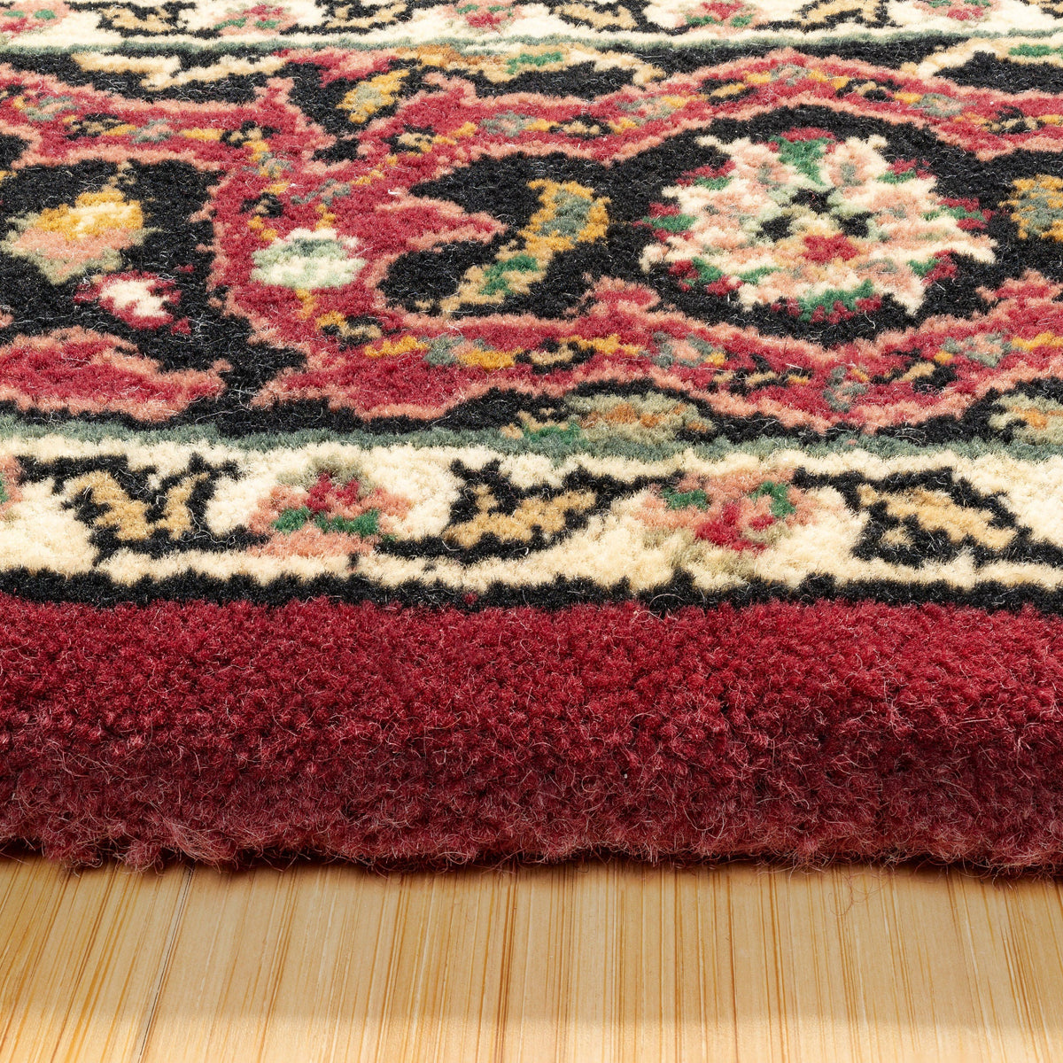 Montacute Hand Knotted Rug Collection, St. Mortiz Burgundy