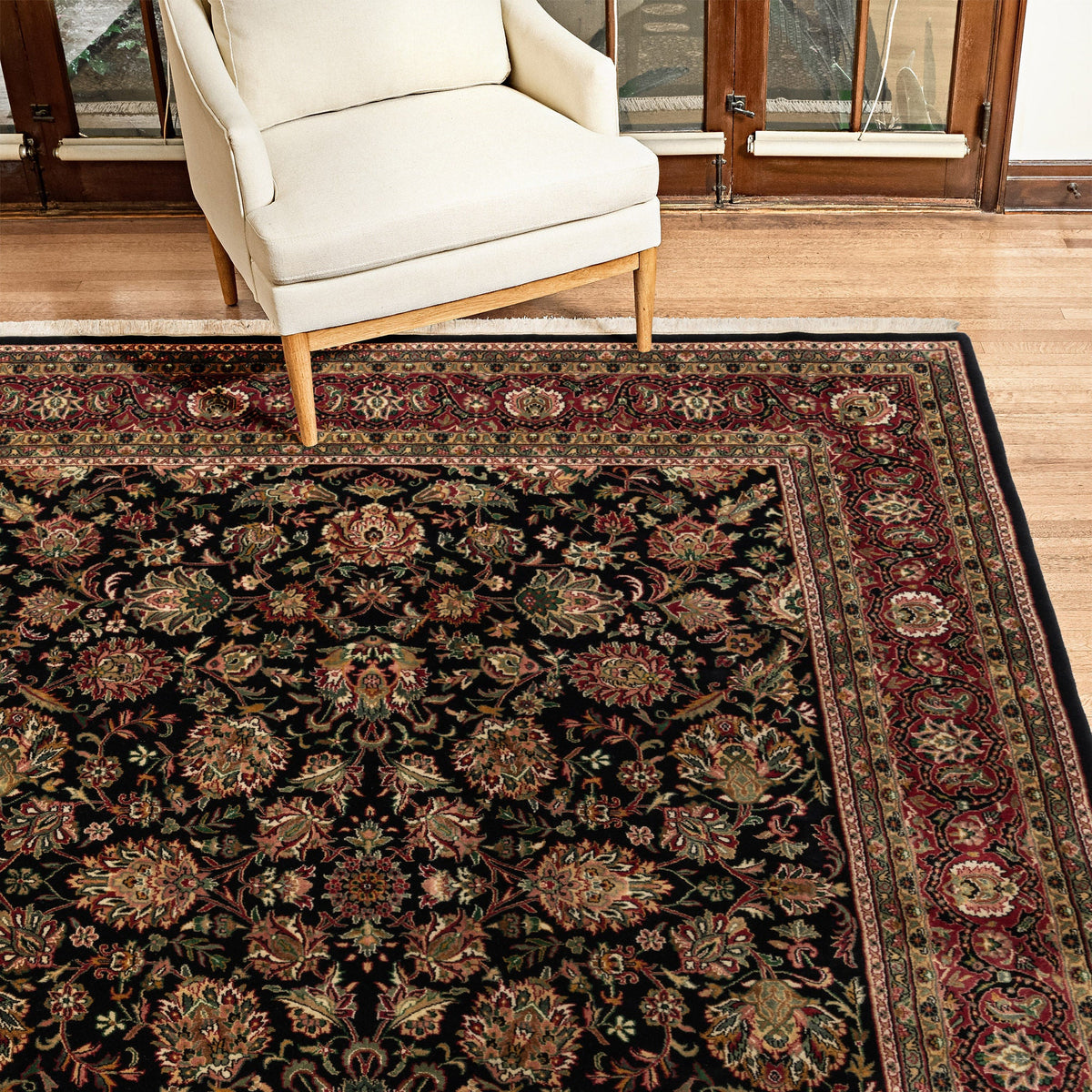 Montacute Hand Knotted Rug Collection, St. Moritz Black