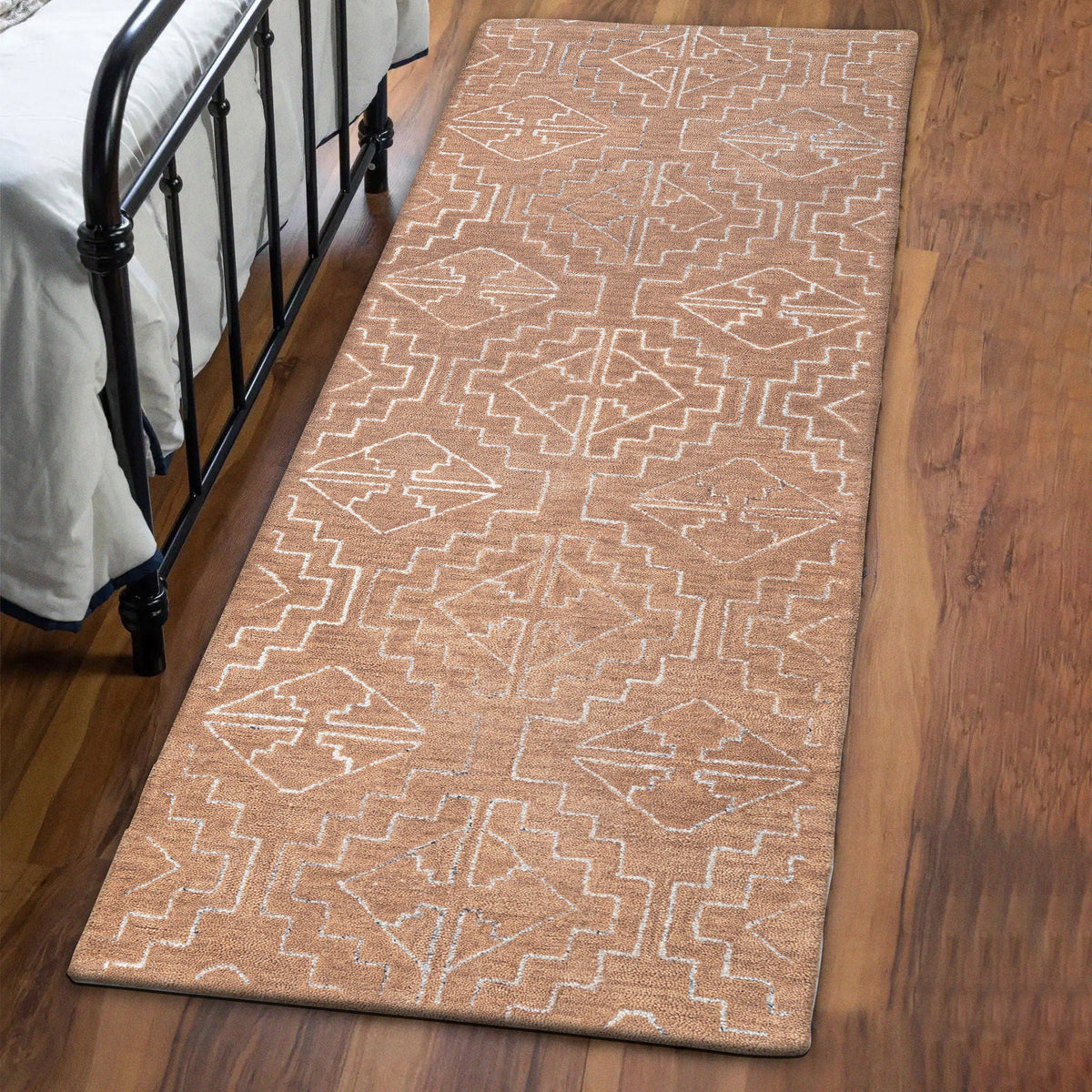Obeetee Nomad Wool Area Rug Collection, Garima Rust