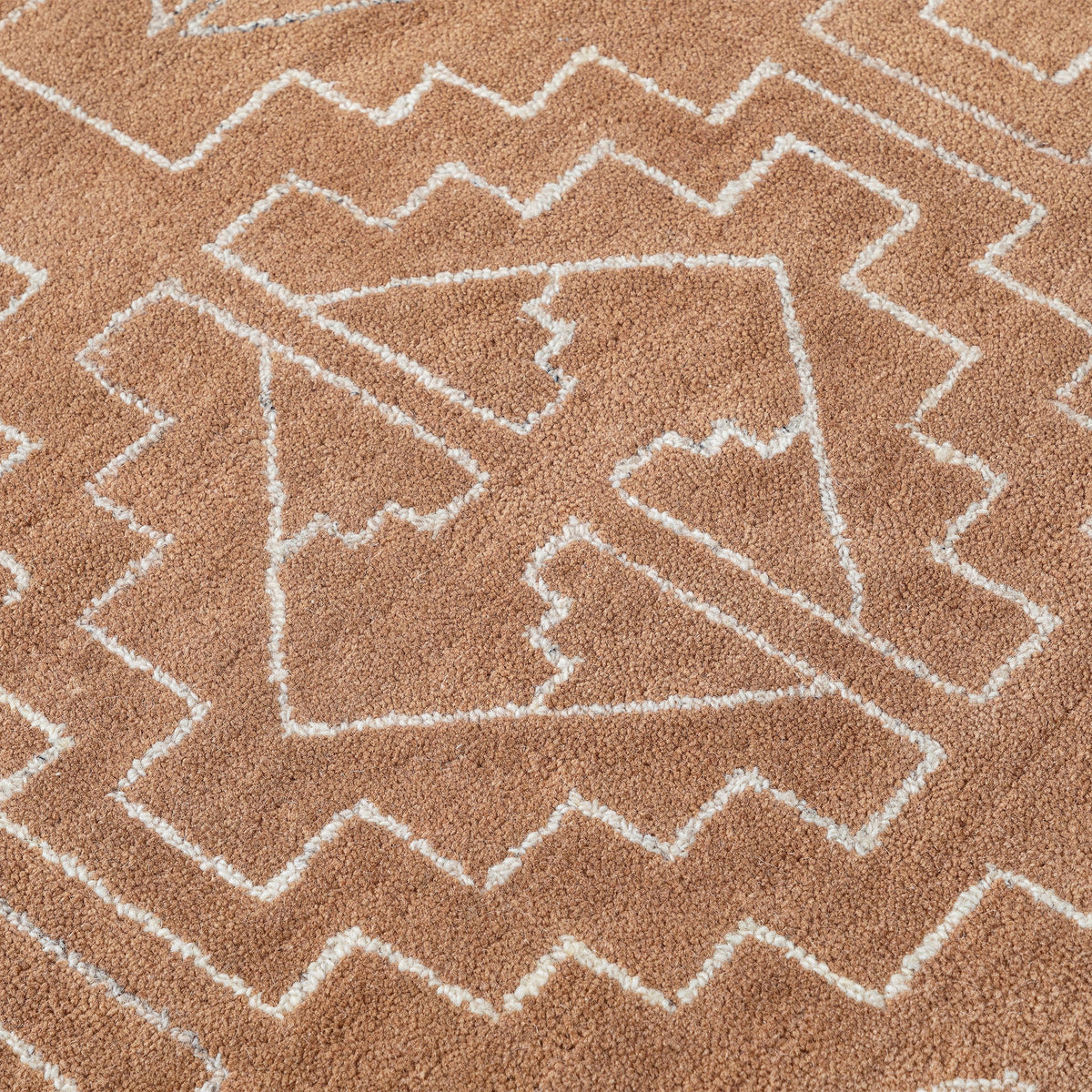 Obeetee Nomad Wool Area Rug Collection, Garima Rust