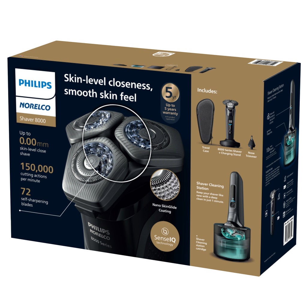 Philips Norelco Shaver 8000, Electric Shaver, Wet & Dry, with SenseIQ - product image
